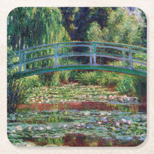 Die Japanische Brücke (Water-Lily Pond), Monet Rechteckiger Pappuntersetzer