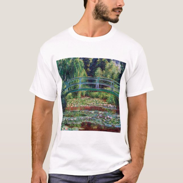 Die japanische Brücke (Water-Lily Pond), Monet T-Shirt (Vorderseite)