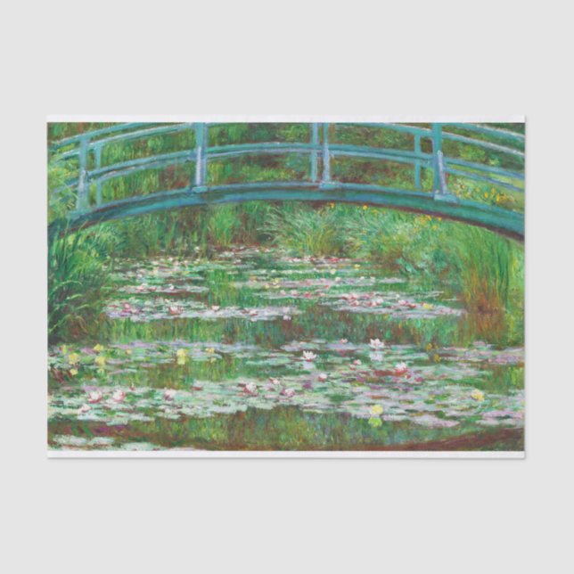Die japanische Fußbrücke von Claude Monet Seidenpapier (Vorderseite)