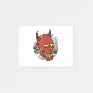 Die japanische Hannya-Maske Post-it Klebezettel