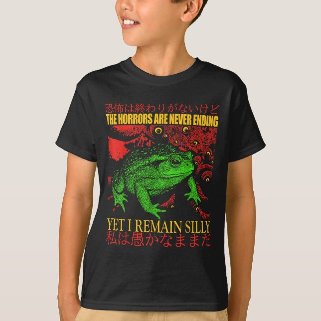 Die japanischen Froschfräsen-Horror sind nie zu En T-Shirt (Vorderseite)