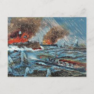 Die japanischen Torpedozerstörer Postkarte