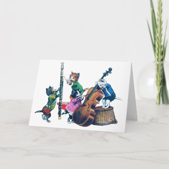 Die Jazz-Katzen-Band Karte (Vorderseite)