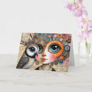 Die Jede Anlässe der Vogel Lady Collage Karte