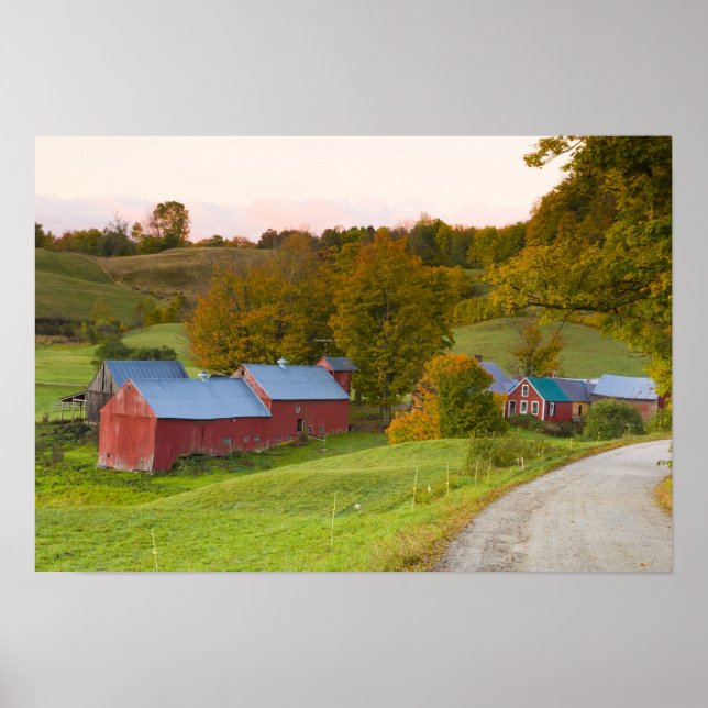 Die Jenne Farm in Woodstock, Vermont. Herbst. Poster (Vorne)