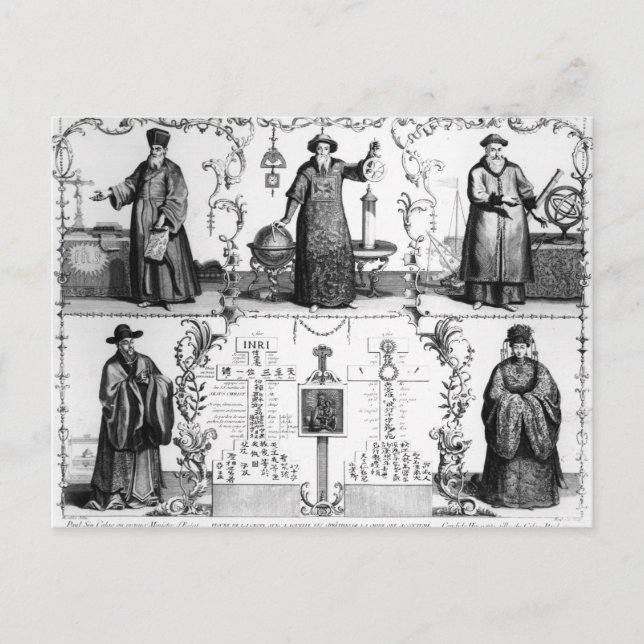 Die Jesuiten in der China Postkarte (Vorderseite)