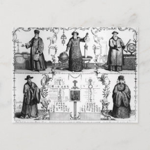 Die Jesuiten in der China Postkarte