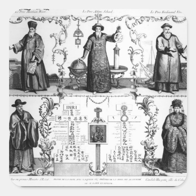 Die Jesuiten in der China Quadratischer Aufkleber (Vorderseite)