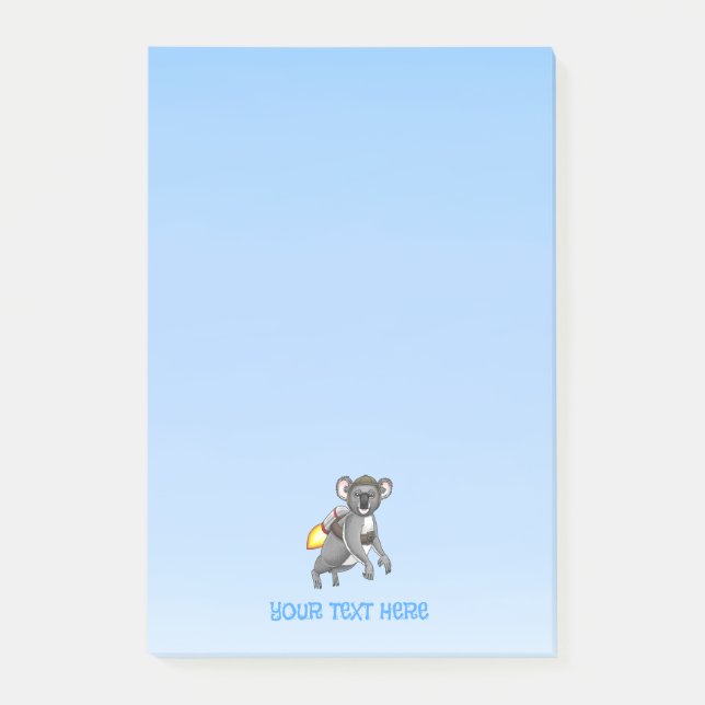 Die Jetpack-Fahrt des Koalas Post-it Klebezettel (Vorderseite)
