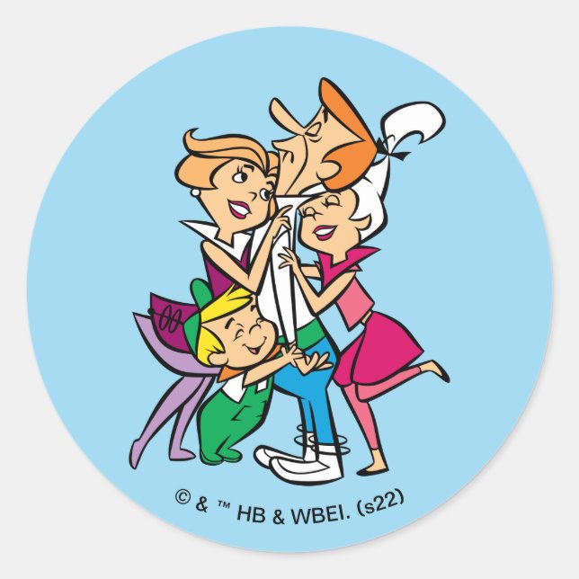 Die Jetsons | Familie Runder Aufkleber (Vorderseite)