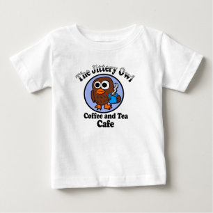Die Jittery Owl Kaffee- und Tee-Café Baby T-shirt
