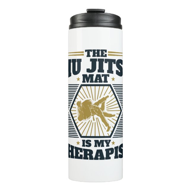 Die Jiu Jitsu Mat ist mein Therapeut Thermosbecher (Vorderseite)
