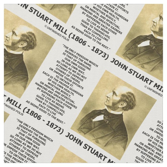 Die John Stuart Mill-Freiheits-Verfolgung besitzen Stoff (Nahaufnahme)