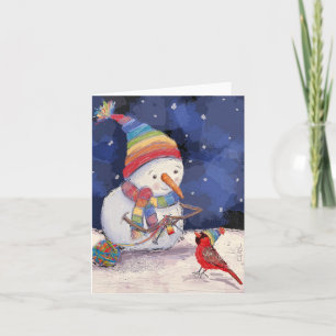 Die Jolly Snowperson Holiday Card Feiertagskarte