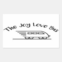 Die Joy Liebe Bus Speedy Logo-Aufkleber