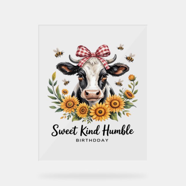 Die Joyfull Strawberry Cow Liebe Classic T-Shi Acrylschild (Vorderseite)