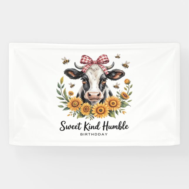 Die Joyfull Strawberry Cow Liebe Classic T-Shi Banner (Horizontal)