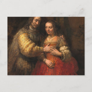 Die jüdische Braut Gemälde von Rembrandt Postkarte