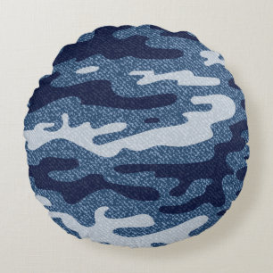 Die jüdische Geschichte von Camouflage. Vintag Gep Rundes Kissen