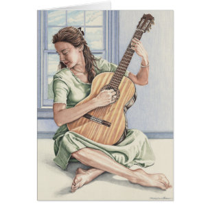 Die junge Gitarrist-Karte