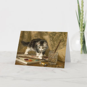 Die junge Künstlerin   Henriëtte Ronner-Knip Karte