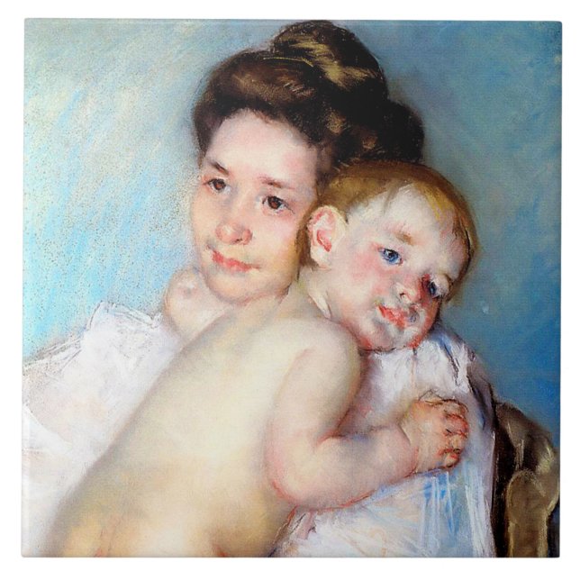 Die junge Mutter, Cassatt Fliese (Vorderseite)