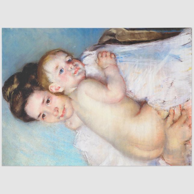 Die junge Mutter, Cassatt Seidenpapier (Vorderseite)