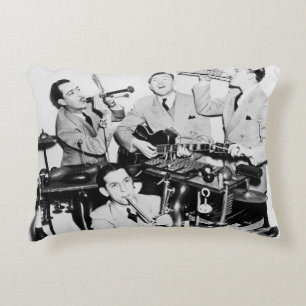 Die Jungen in der Bandvintage, Musik, Band, Retro, Dekokissen