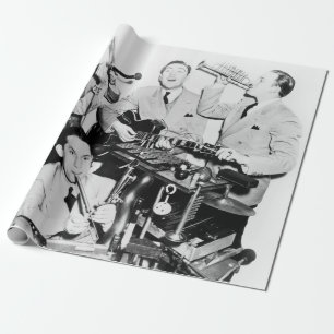 Die Jungen in der Bandvintage, Musik, Band, Retro, Geschenkpapier