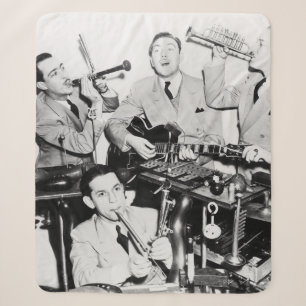 Die Jungen in der Bandvintage, Musik, Band, Retro, Sherpadecke