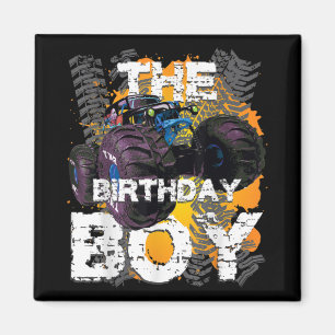 Die Jungen-Monster-Matching-Familie zum Geburtstag Magnet