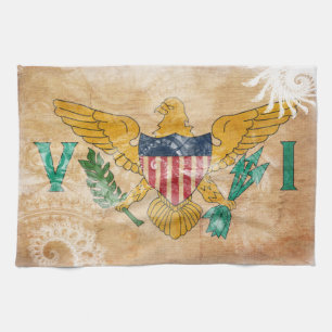 Die Jungferninseln-Flagge Küchentuch