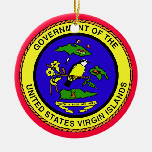 Die Jungferninseln * Weihnachtsverzierung Keramikornament (Vorne)