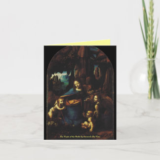 Die Jungfrau der Felsen von Leonardo da Vinci Feiertagskarte