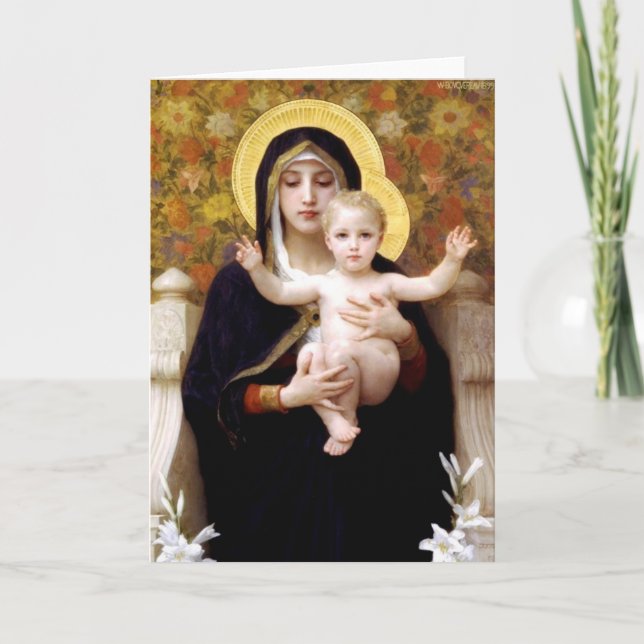 Die Jungfrau der Lilien Karte (Vorderseite)