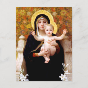 Die Jungfrau der Lilien (La Vierge au Lys) Postkarte