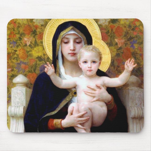 Die Jungfrau der Lily, Bouguereau Mousepad (Vorne)