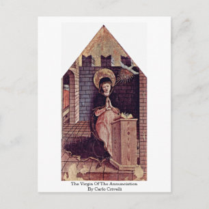 Die Jungfrau der Verkündung durch Carlo Crivelli Postkarte