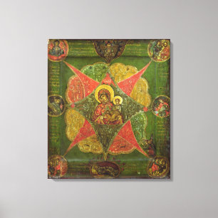 Die Jungfrau des brennenden Bush vom Berg Athos Leinwanddruck