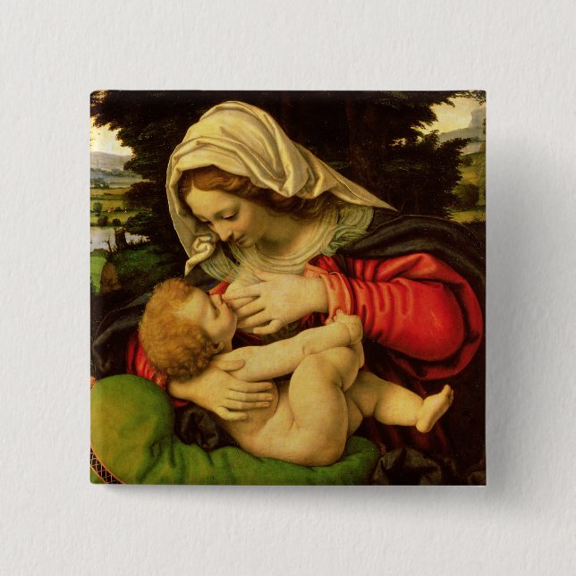 Die Jungfrau des grünen Kissens, 1507-10 Button (Vorderseite)