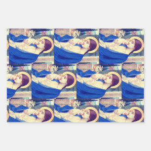 Die Jungfrau Maria und das Jesuskind Renaissance-G Geschenkpapier Set