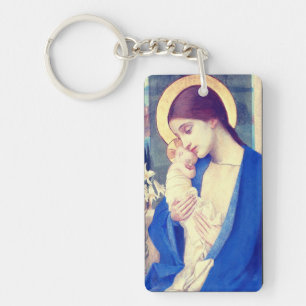 Die Jungfrau Maria und das Jesuskind Renaissance-G Schlüsselanhänger