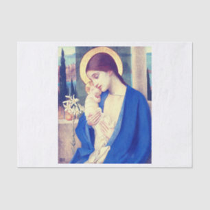Die Jungfrau Maria und das Jesuskind Renaissance-G Seidenpapier