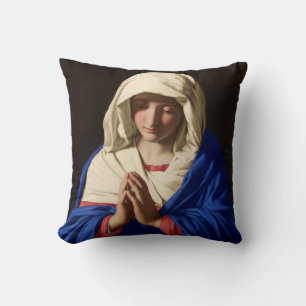Die Jungfrau Mary im Gebet Kissen