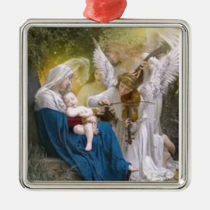 Die Jungfrau Mary und das Baby Jesus Ornament Aus Metall