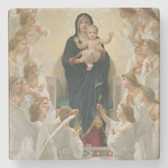 Die Jungfrau mit Angels, 1900 2 Steinuntersetzer (Vorderseite)