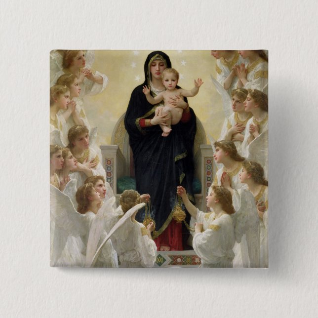 Die Jungfrau mit Angels, 1900 Button (Vorderseite)