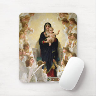 Die Jungfrau mit Angels - William-Adolphe Bouguere Mousepad