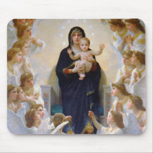 Die Jungfrau mit Engeln, Bouguereau Mousepad