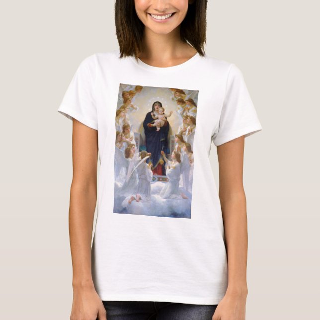 Die Jungfrau mit Engeln, Bouguereau T-Shirt (Vorderseite)
